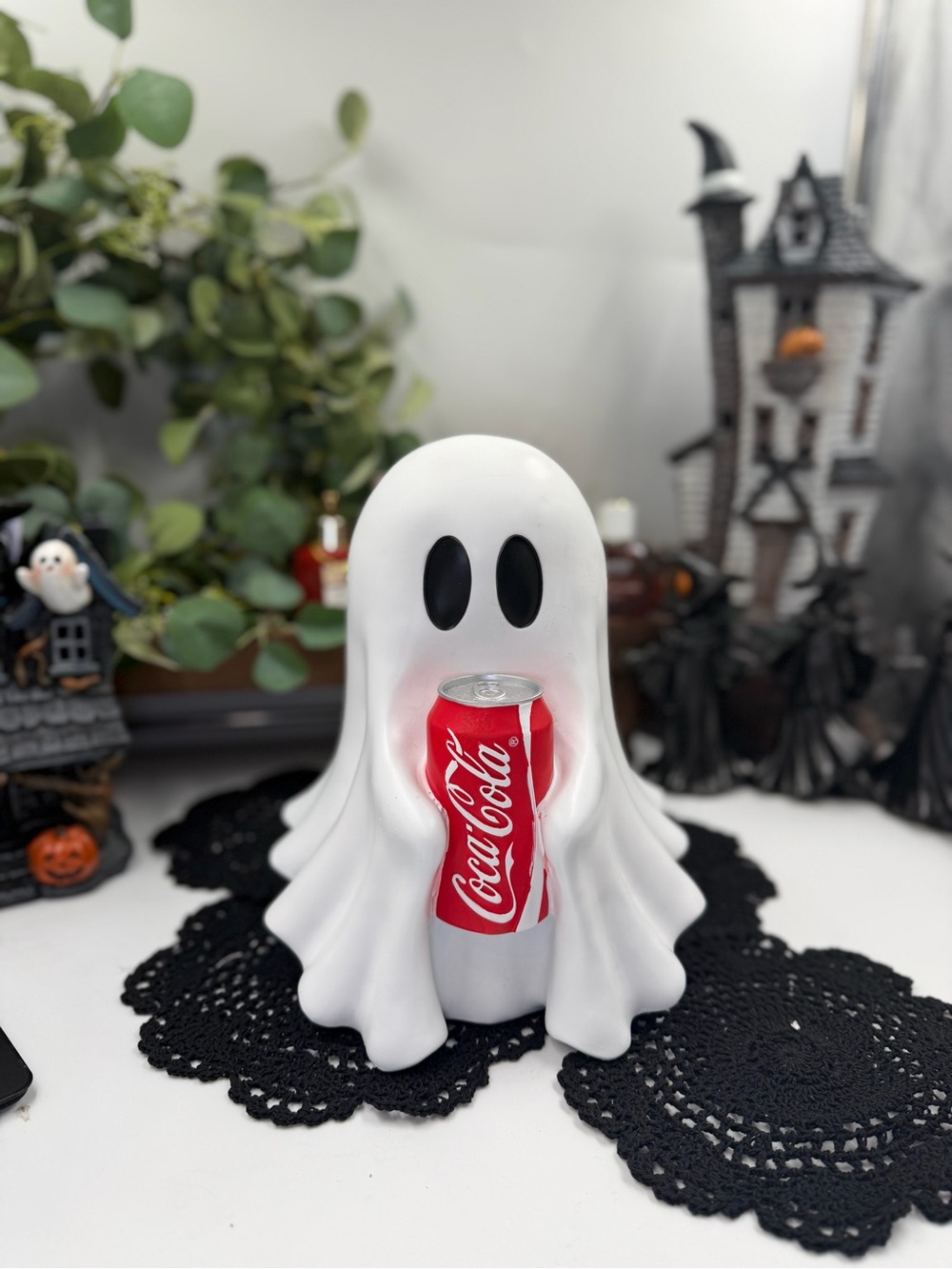 NEW Viral Coca-Cola Ghost Holding Coke Can Halloween Decor 10 Inch